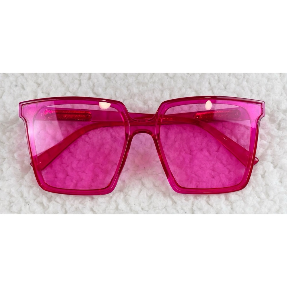 (NIB) RENNES • Hot Pink Square Frame Fashion Glasses - Picture 8 of 16